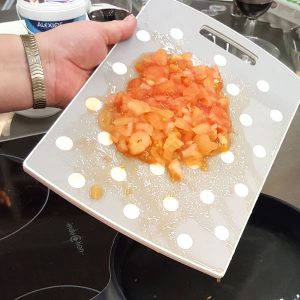 Tomaten abtropfen