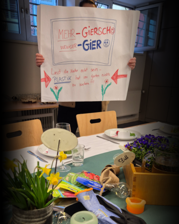 Aktivistenplakat für mehr Giersch
