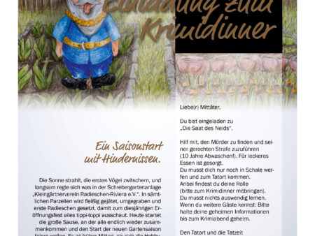 Einladung Schrebergartenkrimi - Die Saat des Neids