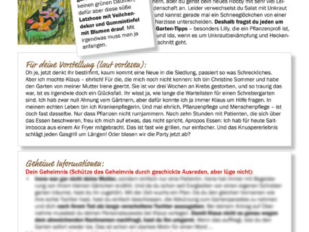 Rollenbeispiel Schrebergartenkrimi - Die Saat des Neids