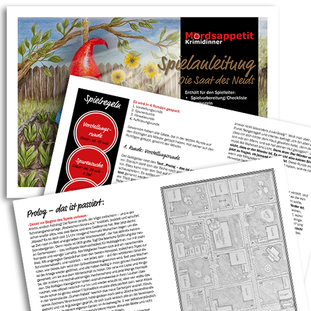 Spielanleitung Schrebergartenkrimi - Die Saat des Neids